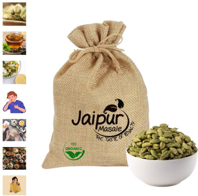 JAIPUR MASALE Organic Whole Cardamom (Elaichi) | Green Cardamom for Cooking & Baking(100 g)