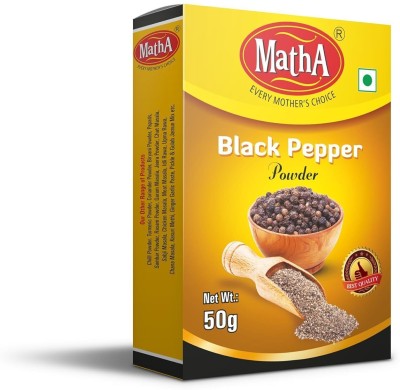 MATHA Black Pepper Powder - Sun-dried - Zero added Colours - No Added Preservatives(50 g)