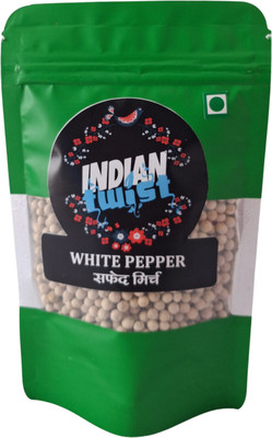 IndianTwist Premium White Pepper Powder | Natural, Aromatic & Pure Spice(100 g)