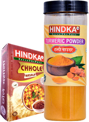 HINDKA Turmeric 200 g.m. and Chole Masala 50 g.m. Powder Combo(2 x 125 g)