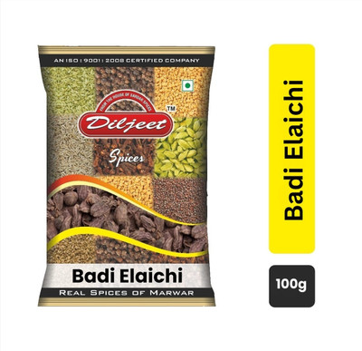 DILJEET SPICES Black Cardamom Moti Badi Kali Elaichi(100 g)