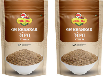 Gw Khamkar Owa/ Ajwain Whole/ Carom Seeds Strong And Spicy Taste,1 Kg,Pack of 2(2 x 1 kg)