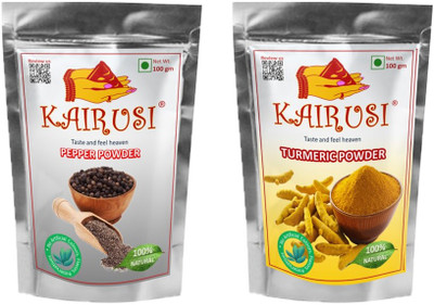KAIRUSI Combo Pack Pepper Powder and Turmeric Powder(2 x 100 g)