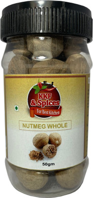 kitchen king food & spices Nutmeg Whole ( Jaiphal Pack of One ) 50 Gm Jar(50 g)