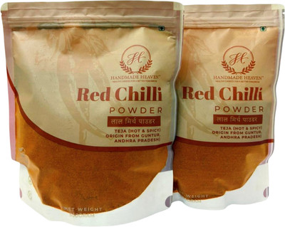 Handmade Heaven Red Chilli Powder Medium Spicy | Stone-Grounded | Value Pack (500 g × 2)(2 x 500 g)