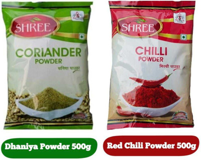 J-1 Red Chili Powder 500g & Coriander Powder 500g(2 x 249.5 g)