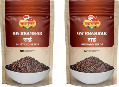 GW Khamkar Mohari/Mohri/Black Mustard Seeds/Kale Sarson Beej/Sarso Ke Daane 2 Kg, Pack of 2(2 x 1 kg)