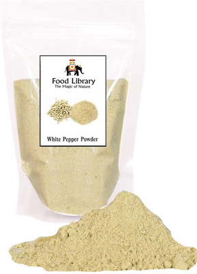 FOOD LIBRARY THE MAGIC OF NATURE Authentic Exotic Aromatic Flavourful Indian Spices White Pepper Powder(200 g)