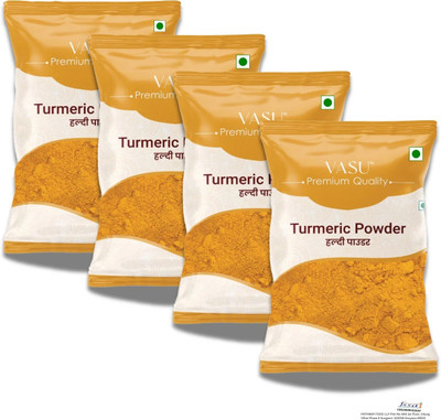 VASU Pure Turmeric Powder Haldi Powder with Natural Color & Aroma 100g Pack of 4(4 x 100 g)