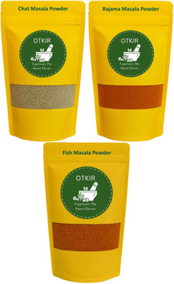 Otkir Home Made Chat Masala Rajama Masala Fish Masala Powder Combo- 100 Gram Each(3 x 100 g)