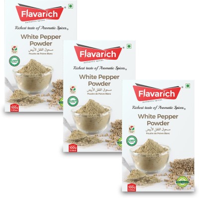 Flavarich White Pepper Powder, Pack of 3, 100 Grams each(3 x 100 g)