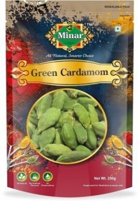 Minar New Trending Whole Green Cardamom Choti Eliachi 250g (250 g)(250 g)