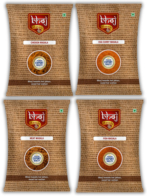 Bhoj Masale Fish-Curry Egg-Curry Meat and Chicken Masala Powder Combo 100 Gm Each Pack(4 x 100 g)
