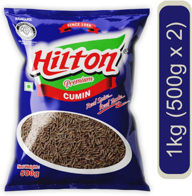 HILTON 1Kg Premium Cumin Seeds |Jeera Whole | Cumin Seed Whole(Pack Of 2 - 500g Each)(2 x 500 g)