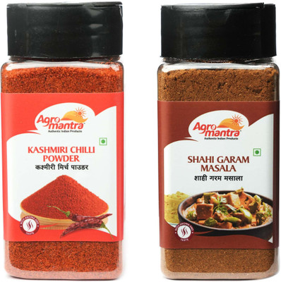 Agro Mantra Combo of Kashmiri Red Chilli 100gm & Shahi Garam Masala 100gm(2 x 100 g)
