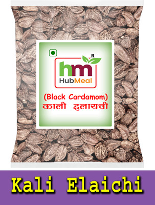 Hubmeal Premium Quality Black Cardamom Whole |200 gm |Kali Elaichi |Badi Elaichi|(200 g)