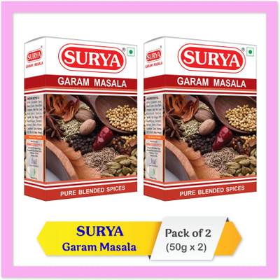 Surya Garam Masala 50g; Pack of 2 (50g x 2)(2 x 50 g)