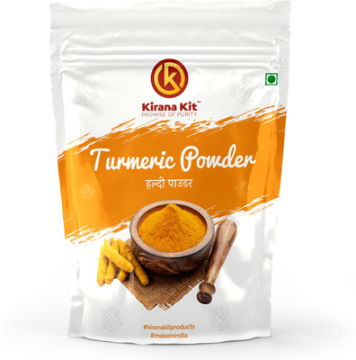 KIRANA KIT Certified Organic Turmeric Powder haldi powder 400gm(400 g)