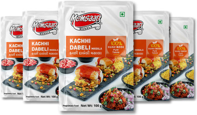 Memsaab Kachhi Dabeli Masala 100 g | Kutchi Dabeli Masala | Instant Dabeli | Pack of 5(5 x 100 g)