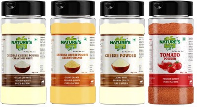 Nature's Precious Gift Tomato, Cheddar Cheese Powder (Regular, Orange, Milky) - 100 gm Spice Jar(4 x 100 g)