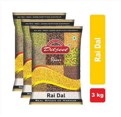 DILJEET SPICES rai dal/mustard kernals_3kg(3 x 1 kg)