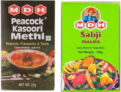 MDH KASOORI METHI 25Gm & SABJI MASALA 100GM(2 x 62.5 g)