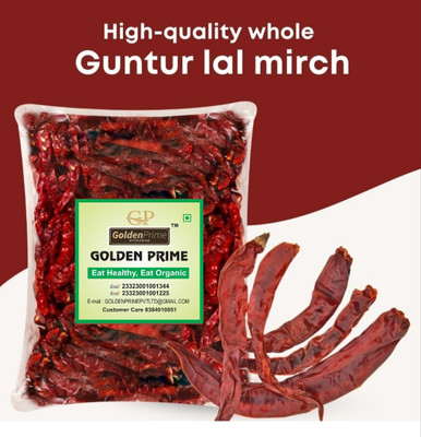 Golden Prime Dried & Stemless Red Chilli Sticks (Sabut Lal Mirch) Teja(1 kg)