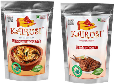 KAIRUSI Combo Pack Fish Curry Masala and Fish Fry Masala(2 x 100 g)