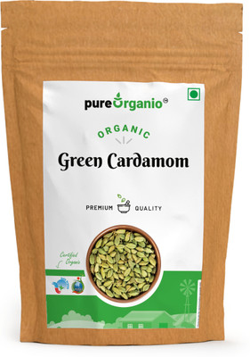 Pure Organio Organic Green Cardamom Whole Elaichi NPOP Indian Organic Certified(15 g)