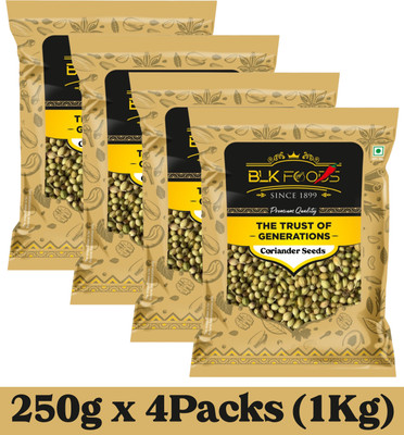 BLK FOODS Select Coriander Whole (Dhaniya Sabut) 1000g (4 X 250g)(4 x 250 g)