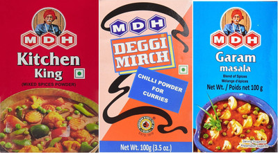MDH Garam Masala & Kitchen King Masala & Deggi Mirchi 100Gm Each Combo (100Gm*3)(3 x 100 g)