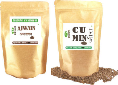 Bibhakar Ajwain & Sabut Jeera Combo Pack - Whole Carom & Cumin Seeds(2 x 400 g)