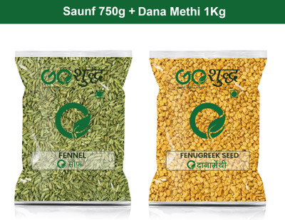 Goshudh Dana Methi 1Kg & Saunf 750gm Combo Pack 1750g(2 x 875 g)