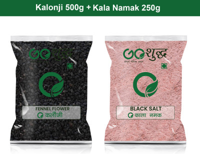 Goshudh Kala Namak 250g & Kalonji 500gm Combo Pack 750g(750 g)