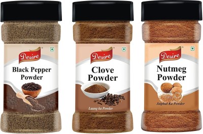 Desire Foods Black Pepper Powder| Clove Powder | Nutmeg Powder ( 100 Gram Each )(3 x 100 g)