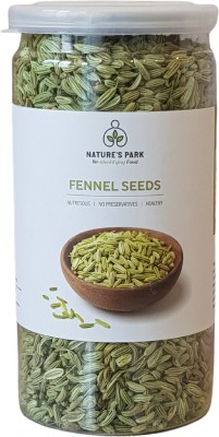 Nature's Park Roasted Fennel Seeds (Saunf) - Mouth Freshener & Digestive (Pet Jar)(90 g)