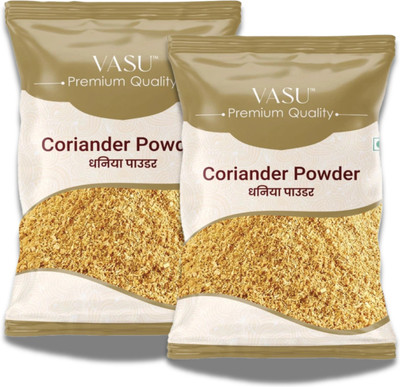 VASU Coriander Powder 100g Freshly Ground Dhaniya Spice for Indian Curries (Pack of 2(2 x 100 g)
