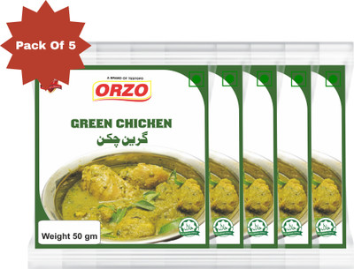 testofo Green Chicken Masala Pack of 5 | Authentic Spices Blend for Rich & Flavorful(5 x 50 g)