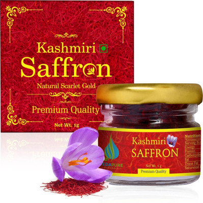 vedapure naturals Premium A++ Grade Kashmiri Saffron/Kesar Threads, 1gram(1 g)