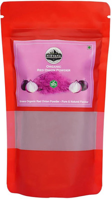 NIRVANA FOODS = EXPERIENCE THE PURITY Organic Red Onion Powder Pyaaz Powder for Cooking, Seasoning & Spice Blends(250 g)