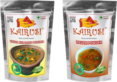 KAIRUSI Combo Pack Vathakulambu Powder and Rasam Powder(2 x 100 g)