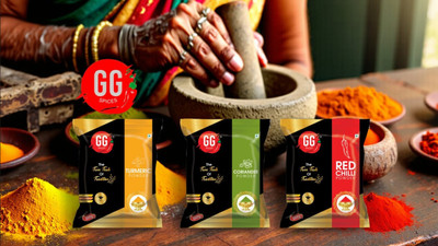 gg spices COMBO OF RED CHILLI, TURMERIC,CORIANDER(HALDI,DHANIYA,MIRCHI)(3 x 500 g)