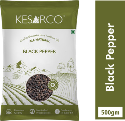 KESARCO Black Pepper Whole 500g | Premium Quality Whole Spice | Natural Kali Mirch(500 g)