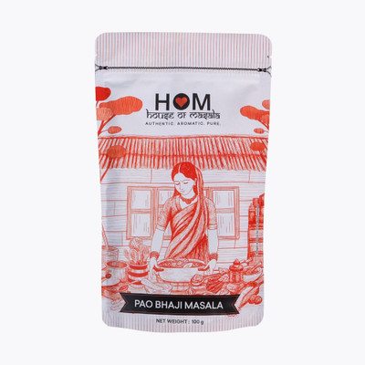 HOM (house of masala) Pav Bhaji Masala | Aromatic & Flavorful Pav Bhaji Masala(100 g)