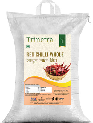 Trinetra Lal Mirch Sabut / Red Chilli Whole 1Kg Pack(1 kg)
