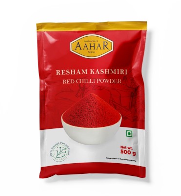 Aahar Resham Kashmiri Red Chilli Powder (Lite Spicy) 500 Gram Pack(500 g)