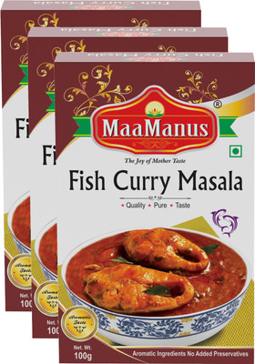 MaaManus Fish Curry Masala |Easy to Cook 100g, Pack of 3(3 x 100 g)