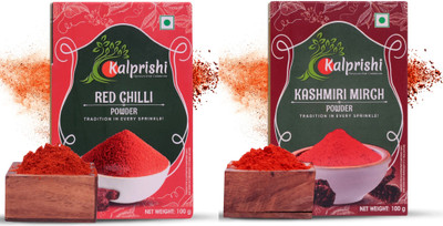 Kalprishi Pure Combo – Red Chilli Powder & Kashmiri Mirch Powder | Pack of 2(2 x 100 g)