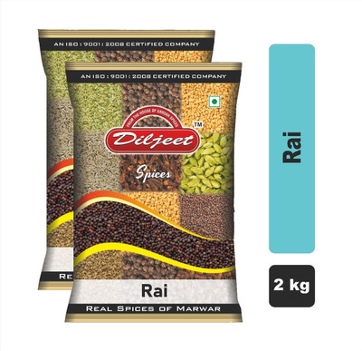 DILJEET SPICES Brown mustard seeds rai sarso(2 x 1 kg)