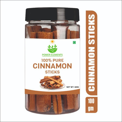 POWER ELEMENTS Premium Cinnamon Sticks | Natural & Healthy Dalchini for Tea, Food & Remedies(100 g)